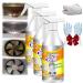 Powerful Kitchen Foam Cleaner Sciasi Kitchen Cleaner Kitchen Cleaner Foam Spray Magic Foam Cleaner Multi-Functional Cleaning Agent Kitchen Foam Cleaner For Stoves Ovens Range Hoods (3pcs)