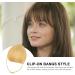Bang Extensions Clip Human Hair - French Bangs Clip on Fake Bangs Fringe - Natural Color Fringe Hairpieces Stylish Neat Bangs Hair Extension for Girls Women 613# - Buy Online on GoSupps.com