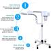 2 in 1 Facial Steamer Portable Professional Ionic Ozone Steamer with Magnifying Lamp for Beauty Spa Face Clean Skin Care Promote Blood Circulation and Sweep Sediment - Buy Online on GoSupps.com
