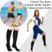 Tarpop Compression Socks for Women & Men - 4 Pairs Zippered Closed Toe 20-30 mmHg - Large/X-Large - Black - Buy Online on GoSupps.com