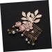 Housoutil Flower Hair Accessories Jeweled Hair Combs Crystal Hair Comb Pearl Hair Comb Wedding Rhinestone Hair Comb Crystal Hair Accessories Bridal Headpiece Pink Rhinestones Bride Veil - Buy Online on GoSupps.com