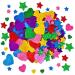 260 Pieces Colorful Glitter Foam Stickers Self Adhesive Stars Mini Heart Shapes Glitter Stickers  Kid's Arts Craft Supplies Greeting Cards Home Decoration Stars&Heart Shapes