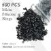 Neitsi 4mm Silicone Lined Micro Rings Links Beads for I-Tipped Hair Extensions - 500pcs Black - Buy Online on GoSupps.com