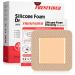 FRESINIDER Silicone Foam Dressing with Adhesive Border Wound Dressing Bandage Silicone Foam Pad Pack of 10 4 x 4 Inches Large Waterproof Bandages Self Adhesive Wound Care and Dressings 4 x 4 10pack