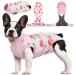 Kuoser Dogebody after op dog body after castration male bitch dog body after op bitch breathable body for dogs after op leakage protection dog anti-wound licking op body dog pink xs XS (1 Pack) pink orang
