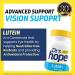 Dr s Hope Lutein 20 mg Eye Care Supplement - Vision Support Macular Wellness & Antioxidant Activity - Non-GMO & Gluten Free - 60 Vegan Capsules - 1 Capsule per Day 2 Month Supply - Buy Online on GoSupps.com