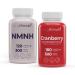LongLifeNutri NMNH 300 mg & Cranberry Extract 500 mg Bundle 120 & 180 Veg Capsules 2 6 Month Supply Cellular Energy & Urinary Support Lab Tested Made in USA