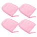 4pcs Makeup Removal Puff Makeup Accessories Reusable Washable Makeup Pads Clear Mascara Face Wipes Face Sponge Glove Clothes Body Sponge Make up Sponge Finger Cot Cleansing Pink Pink 1 Count (Pack of 1)