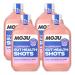 MOJU Gut Health Raspberry Shots - Dosing Bottles (4x420ml 28 Shots) Prebiotic Natural Ingredients Dairy Free No Added Sugars or Sweeteners Vegan Raspberry 4 x 420ml Dosing Bottles