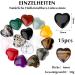 Crazyfly 15pcs Heart Stones Healing Crystal Gemstones Set - Polished Chakra Energy Stones for Meditation & Reiki - Buy Online on GoSupps.com
