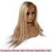Blonde Balayage Lace Front Human Hair Wig for White Women | Brown to Blonde Highlights | 20 Inch 150% Density Pre Plucked Straight Wig - Buy Online on GoSupps.com