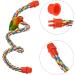 Bird Perch Cage Rope for Parrots Parakeets & Cockatiels | Comfortable & Colorful 80 cm Long with Plastic Nuts - Buy Online on GoSupps.com