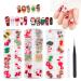 Christmas Nail Charms 3 Boxes Cute Snowman Santa Claus Xmas Tree Elk Bells 3D Christmas Nail Art Charms Flower Heart Bow Nail Rhinestones Pearls Caviar Beads Nail Studs with Tweezer & Picker Pen