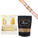 Ghasitaram Gifts Rakhi Gifts for Brothers Rakhi Sweets - Sugarfree Kaju Katli and Wheat Puffs with 2 Pearl Beads Rakhis