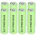 8 Packs Solar Lights aa Batteries AA 300 mah 1.2V Ni-MH Rechargeable Double A Solar Battery for Outdoor Solar Lights String Lights Pathway Lights