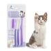 VVHOMIFE Cat Toothbrush Complete Kitty Dental Care Kit with Teeth Whitening Tracker - Premium Brushes for Cats Easy Oral Hygiene & Gap Cleaning-cat