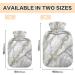 Shop 2L Hot Water Bottle with White Marble Gold Veins Cover - Pain Relief & Winter Warmer | International Shipping - Buy Online on GoSupps.com