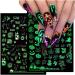 Halloween Nail Art Stickers Glow in The Dark Nail Decals 3D Self-Adhesive Fluorescent Nail Stickers Skull Spider Witch Ghost Pumpkin Bat Snake Nail Design Halloween decorations - Buy Online on GoSupps.com