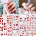 DIY Manicure Love Heart Flowers Nail Art Nail Stickers Pink Bow-knot Nail Decals Strawberry(2) - Buy Online on GoSupps.com