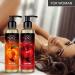 Buy Sensual Massage Oil Set 2x200ml - Peach & Cherry - Edible Kissable Body Oil with Almond Grape Seed & Macadamia Oils - Perfect for Couples - Buy Online on GoSupps.com