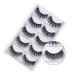 3D False Eyelashes 3D Faux Mink Fake Eyelashes Handmade Dramatic Thick Crossed Cluster False Eyelashes Black Nature Fluffy Long Soft Reusable Style 1 (5 Pairs)