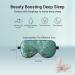 LaCourse 100% Natural Mulberry Silk Sleep Eye Mask for Women - Green Floral | Adjustable 19 Momme Organic Silk | Includes 4 Pairs of EarPlugs and Travel Pouch - Buy Online on GoSupps.com