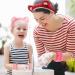 AMCAMI 6 Pcs Spa Headband and Wristband Set | Cute Bear Ears Design | Makeup and Skincare Headbands for Women | Pink Red - Buy Online on GoSupps.com