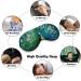 Watercolor Green Peacock Sleep Mask - Adjustable Eye Cover for Men and Women - Blocks Light for Night Travel and Nap - Buy Online on GoSupps.com