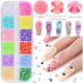 Buy 5 Boxes Shiny Colorful Nail Art Rhinestones Kit - AB Flatback Crystals Mermaid Pearls Gems with Pickup Pen & Curved Tweezer | International Shipping Available - Buy Online on GoSupps.com