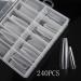 Vcedas 240PCS Extra Long Full Cover Nails XXL Coffin Tips Clear - DIY Ballerina False Nails (240 Clear) - Buy Online on GoSupps.com
