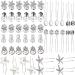 (50pcs) 30PCs hair spiral wedding + 20PCs wedding hairpins pearl flowers rhinestone bride hair jewelry curlies u-shaped hair clips hair clips for women girls bridal hairstyle communion party