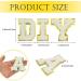 26 Piece Self Adhesive Chenille Letter Patches A-Z White 2.56 Inch - Varsity Embroidered Gold Glitter Border - Stoney Clover Alphabet Patches - DIY Craft - Buy Online on GoSupps.com
