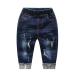 KIDSCOOL SPACE Baby Girl Boy Jeans Little Kid Elastic Waist Ripped Denim Pants 2-3 Years Blue