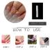 Buy MISUD Almond Press on Nails - Medium Stiletto Glossy Chrome Acrylic Bling French Tip - 24 pcs Nude Pink | International Shipping Available - Buy Online on GoSupps.com