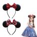 Bbborvox 2 Pieces Mouse Ears Headband Sparkly Bow Headbands Mouse Ears Mouse ears wears a headband for Shiny Headband for Girls Women Fancy Dress Costume Head Band
