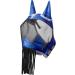 Harrison Howard Caremaster Fly Mask with Ears & Nose Fringes | Signature Blue | Ultimate Fly Protection for Horses - Buy Online on GoSupps.com
