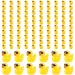 Movstriker 100Pcs Mini Ducks Mini Resin Duck with Sunglasses Cute Tiny Ducks Realistic Yellow Duck for Garden Landscape Aquarium Dollhouse DIY Handmade Crafts Fairy Garden Decorations Sunglasses-Yellow