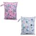 2Pcs Waterproof Cloth Diaper Wet Dry Bags with Two Zippered Pockets - Reusable & Washable for Travel, Beach, Stroller - Ideal for Dirty Gym Clothes, Wet Swimsuits, Toiletries - 01 Wb 2 - Buy Online on GoSupps.com