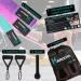 Marioota Long Fabric Fitness Straps Set - 3 Resistance Tapes with Handles & Door Anchors - Blue Pink Purple - Ideal for Home & Gym Workouts - Buy Online on GoSupps.com
