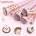 Magefy 15-Piece Makeup Brush Set - High-Quality Synthetic Brushes with Case | Foundation Powder Concealer & Eyeshadow Brushes (Pink) - International Shipping Available - Buy Online on GoSupps.com
