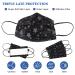 Sooqoo 50 Pack Disposable Printed Face Mask - Individually Packaged Black/Gray - Buy Online on GoSupps.com