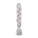 24" Hair Braid Braiding Hair Extension One Piece 100g Synthetic Heat-Resistant Crochet - Silver Grey