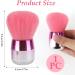 Soft Fiber Nail Dust Brush - Pink Fingernail Art Cleaning Tool for Makeup & Acrylic UV Gel Nails (Red) - Buy Online on GoSupps.com