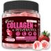 Multi Collagen Gummies Peptides Hydrolyzed Type I II III V X Plus Resveratrol Hyaluronic Acid & Biotin Gummies for Hair Skin and Nails Vitamins | Colageno Hidrolizado for Women & Men | Sugar Free