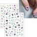 JMEOWIO 9 Sheets Flower Nail Art Stickers Decals Self-Adhesive Colorful Spring Summer Floral Nail Supplies Nail Art Design Decoration Accessories - Buy Online on GoSupps.com