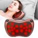 Massage device Massage pillow back and neck massage device Shiatsu massager electrical 3 speeds massage pillows with 18 rotating massage heads for home office car