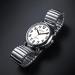 SHMIOU English Talking Watch for Visually Impaired, Elderly Men & Women - Expansion Band Quartz with Alarm, White Dial & Silver Frame - Buy Online on GoSupps.com