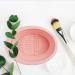 Cosmetic Brushes Scrubber Bowl | Silicone Makeup Brush Cleaner Bowl | Foldable Makeup Brush Cleaning Pad | Makeup Brush Cleaning Mat for Women's Brushes Sponge and Puff (Pink Purple) - Buy Online on GoSupps.com