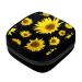 GIAPB Period Bag Sanitary Napkin Storage Bag Pad Holder for Period Makeup Pouch Yellow Flower Black Background Color4197