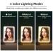 Famihomii Rechargeable LED Lighted Travel Makeup Mirror - 3 Colors, Touch Screen Dimming, Portable Rose Gold Compact Design - Buy Online on GoSupps.com